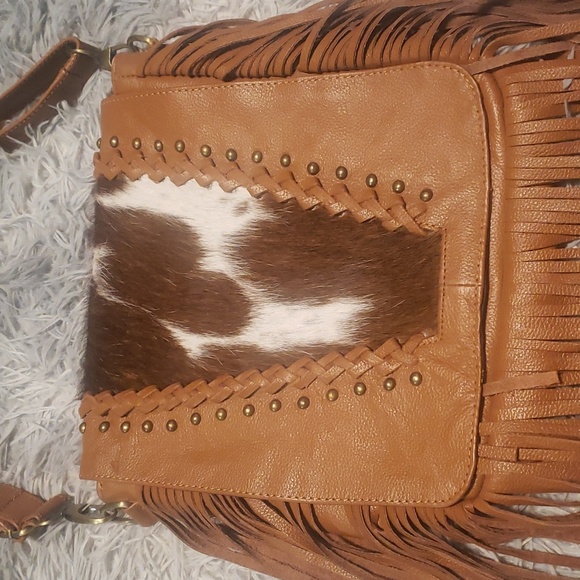 Cowhide fringe leather purse - Picture 2 of 11